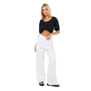 Brave Soul - Kurzes Top für Damen, Schulterfrei (Schwarz)