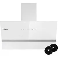 KKT KOLBE Wandhaube Dunstabzugshaube 90cm EASY9005WM RGBW Ambientebeleuchtung Abzugshaube / Schräghaube / 90cm / Weiß / Glas / LED / Smarte WiFi-App