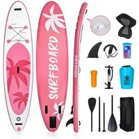Puluomis Inflatable SUP-Board Set aufblasbar mit Halter, Sitz und Fußband, MB. bis 150Kg, 335/320cm, Surfbrett Paddling Paddelboard