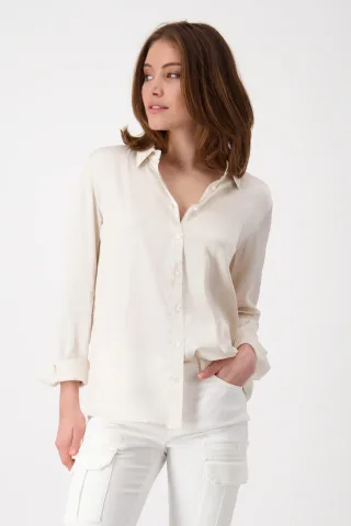 monari - Satin-Bluse sandshell - Gr. - 44