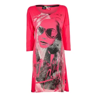 Puma - Minikleid für Damen, 3/4 Ärmel (Pink)