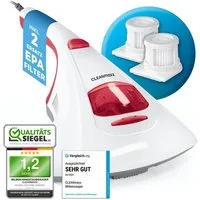 CLEANmaxx Matratzenreinigungsgerät Milbensauger Vibration, 300 W, Effektive Allergenbekämpfung durch UV-C-Licht und Feinstaubfilter