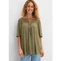 bonprix Tunika lockerer Schnitt, Oversize-Passform, Halbarm-Design, aus Viskose