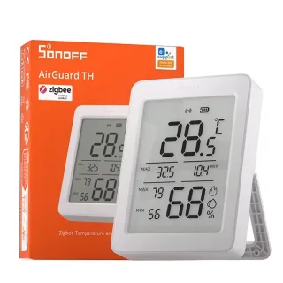 SONOFF SNZB-02DR2 AirGuard TH 3.6'' LCD Zigbe Temperature Humidity Sensor App Monitoring Work with Apple Home Via Matter