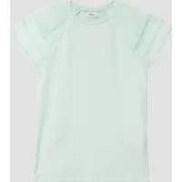 s.Oliver Kurzarmshirt T-Shirt T-Shirt mit Volantärmeln aus Chiffon