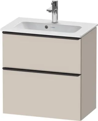 Duravit D-Neo Waschtischunterbau wandhängend Taupe Matt 610x372x625 mm - DE43680BD910000 DE43680BD910000