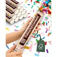 Praknu Konfetti Konfettikanone Bunt - 5-8 m Konfettistrahl - einfach & sicher - Party, Großes Konfetti - Explosionsbox Kanone - Einfach & Sicher Zu Bedienen