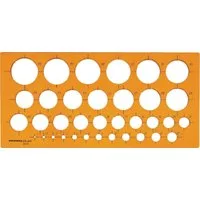 Rumold Zeichenschablone Kreisschablone 1-35mm orange