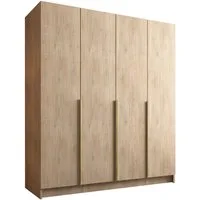 MIRJAN24 Kleiderschrank Santi I (mit vier Drehtüren) Kleiderstange, Metallgriffe