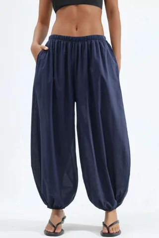Elastische Taillenballonhose