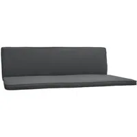 Beautissu Sitzauflage Hollywoodschaukelauflage 3 Sitzer 2er Set Loft HS, 180x50cm, Grau, Waschbare Outdoor Auflage für Hollywoodschaukel mit Reißverschluss