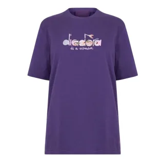 Diadora - T-Shirt für Damen, Rundhalsausschnitt (Violett)