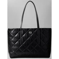 Calvin Klein Tragetasche QUILTED SMALL TOTE, Damen Schultertasche, Handtasche, Umhängetasche mit Ziersteppungen