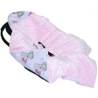 Babydecke Baby Wende Einschlagdecke MINKY mit Kapuze Babyschale Zweiseitig, Primawela