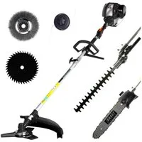 BRAST Benzin-Motorsense 4-Takt Benzin 6in1 Rasentrimmer Heckenschere