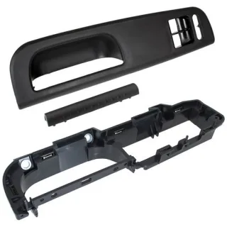 Türgriff 2er Griff Abdeckung Innen + Blende + Halterung Montage Unterteil SCHWARZ für VW Golf 4 IV Bora Passat 3B