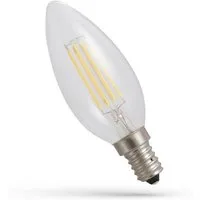 Spectrum LED-Leuchtmittel LED E14 C35 Filament klar 4W 230V 340lm Kerze 300° Extra Warm 1800K, E14, Extra Warmweiß, Filament klar, Extra Warmweiß