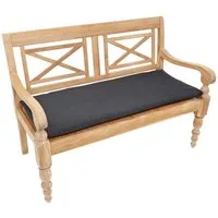 riess-ambiente Bankauflage ROG 45x110cm anthrazit – Sitzkissen, Polster-Auflage, (Einzelartikel, 1 St), bequemes Outdoor-Auflagekissen – ideal für 2-Sitzer Gartenbank
