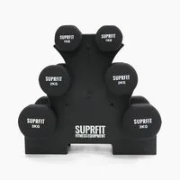 SF SUPRFIT Kurzhantel Suprfit Vinyl Gymnastikhantel Set inkl. Ablage, (1-3kg), 2x1kg, 2x2kg, 2x3kg