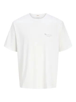 JACK&JONES - JORALMERIA WORLD TEE SS CREW NECK bright white - Gr. - S