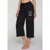 Bench. Loungewear 7/8-Hose mit seitlichen Taschen und Logoprint, Loungewear
