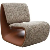 KAWOLA Loungesessel HAZEL Bequemer Loungesessel – S-Form Design, Strukturstoff vorn, Kunstleder hinten. Kompakt. Pflegeleicht. Modern.