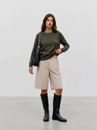 VERO MODA - VMDOFFY LS O-NECK BLOUSE GA NOOS Forest Night - Gr. - M