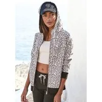 LASCANA Kapuzensweatjacke Sweatshirtjacke mit Details in Roségold, Loungewear