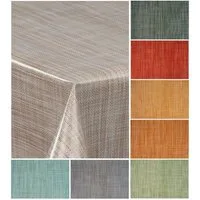 laro Tischdecke Wachstuch-Tischdecke Wachstischdecke Gartentischdecke Leinenoptik