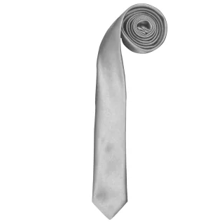 Premier Tie - Schlanke Retro-Arbeitskrawatte für Herren (2er-Pack) (Silber)