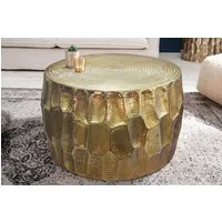 riess-ambiente Couchtisch ORGANIC ORIENT Ø70cm gold (Einzelartikel, 1-St), Wohnzimmer · Metall · rund · Hammerschlag 3D-Design · handmade