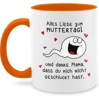 Shirtracer Tasse Alles Liebe zum Muttertag Danke Mama dass du mich nicht geschluckt has, 1-tlg., Keramik, Muttertagsgeschenk
