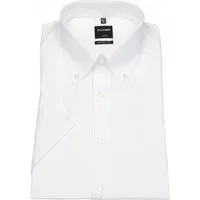 OLYMP Kurzarmhemd Modern Fit leicht tailliert bügelfrei Button-Down-Kragen
