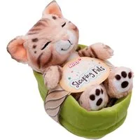 Nici Kuscheltier Sleeping Pets, Katze Bengal, 12 cm, im Körbchen
