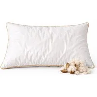 Heubergshop Naturfaserkopfkissen, Füllung: 100% Kapok, Bezug: 100% Baumwolle, Kapok Kissen 40x80cm Kapokfasern, Kopfkissen (Kapok-Kissen-40x80cm)