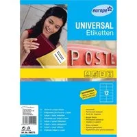 Avery Zweckform Etiketten 120x Universal Klebe-Etiketten Weiß DIN A4, Größe 105x48mm, permanent klebend, hochweiß und blickdicht