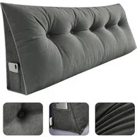 JEOBEST Rückenkissen Dreieckiges Lesekissen, Keilkissen mit Seitenfach, 1-tlg., 160cm breit, Kissen mit abnehmbarem und waschbarem Bezug