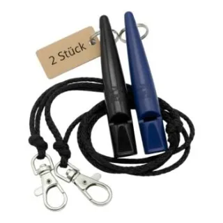 ACME 210.5 Doppelpack Hundepfeife mit Pfeifenband dunkelblau