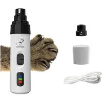 KINSI Hundeschermaschine Haustiernagelschleifer, sicher für Hunde/Katzen,800 mAh, USB-Aufladung, Dual-Speed-Regelung, geringes Rauschen