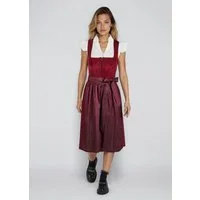 Spieth & Wensky Dirndl Havard leicht gerippter Oberteil, Reißverschluss Vorne