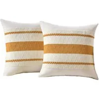Agger Kissenbezug 2er-Set Boho-Zierkissenbezüge 45x45cm, Rustikale Retro-Kissenhüllen, (2 Stück), für Wohnzimmer, Schlafzimmer, Couch, Bett, Sofa & Sessel