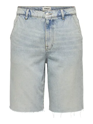 ONLY - ONLRUTH MW LOOSE LONG DNM SHORTS DOT medium blue denim - Gr. - L
