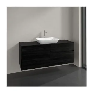 Villeroy und Boch Collaro Waschtischunterschrank C11600AB 140x54,8x50cm, für Waschtisch mittig, black oak