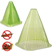 relaxdays Pflanzenschutzdach Pflanzenhut Schnecken im Set, 12er Pack