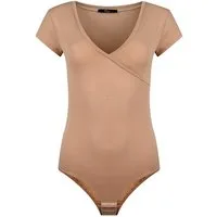 Evoni Body Damen Kurzarmbody V-Dekolleté
