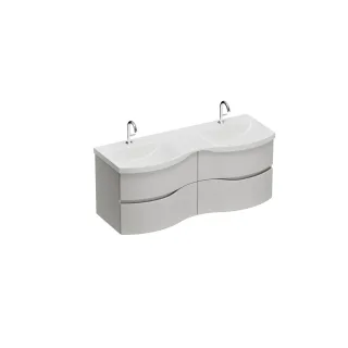 Burgbad Mineralguss-WT inkl. WTU Sinea 3.0 Veloursgrau Softmatt/Alpinweiss, SHFB142F6804C0001G0167 SHFB142F6804C0001G0167