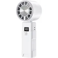nsihing Handventilator Mini Ventilator USB Tragbarer Akku Ventilator mit LED-Anzeige faltbar, Kompakter persönlicher Ventilator mit 5 Geschwindigkeitsstufen