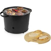 PRINCESS Elektrogrill Princess 112240 Hybrid Bucket Barbecue – Für Elektro- oder Holzkohlegr, 1400 W, Elektro- oder Holzkohlegrill - 1400W