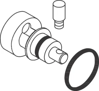 Hansgrohe Umsteller Axor Starck für Duschsäule Duschkabine komplett chrom, 96649000 96649000
