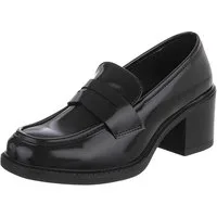 Ital-Design Eleganter Pump mit stabilem Absatz für Damen Pumps (91409624) Blockabsatz Pumps in Schwarz
